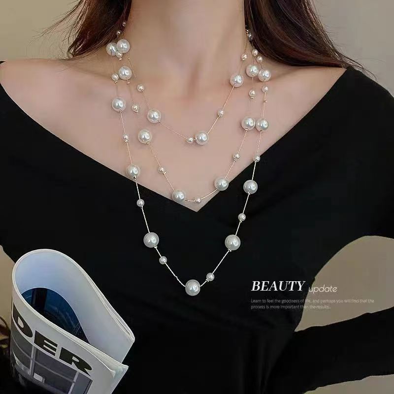 Silver bead chain 057