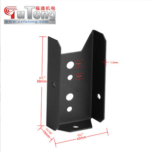 Deck railing connector metal bracket black deck rail bracket connector for railing 2x 4 column