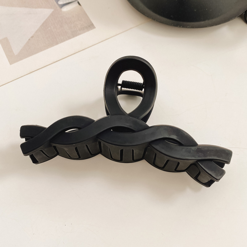 Accesorios para el cabello de pinza de tiburón de acrílico grande de Corea, clip de agarre para el cabello de disco simple, tocado de horquilla de cabeza femenina al por mayor