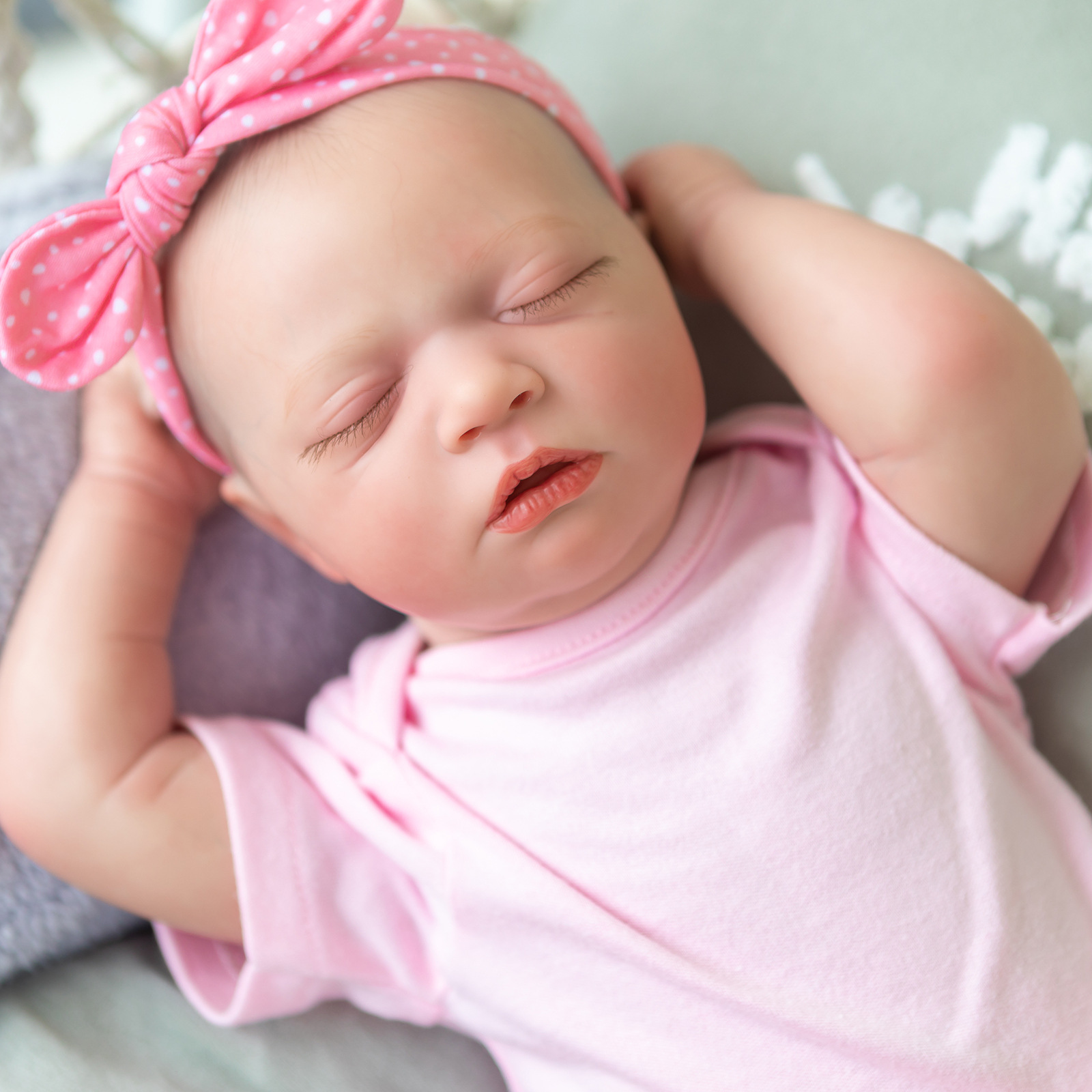 48cm Reborn Baby Skya simulación Baby Reborn muñeca dibujado a mano entrega de una sola pieza transfronteriza