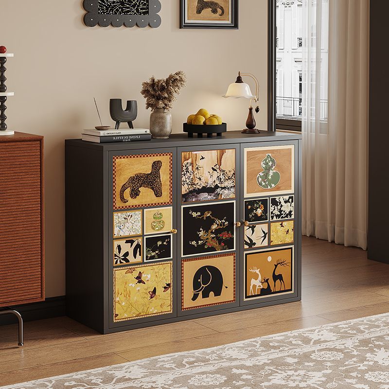 New 2025 Antique-Style Sideboard for Dining Room and Living Room, Multi-Layer E0 Large Capacity, Mold-Proof and Dust-Proof Storage with Doors