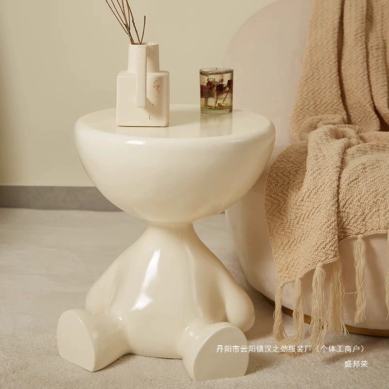 1 Cream Wind Creative Move Camellia Shop Room Sofa Sofa Small House -type house bedroom bedside small table