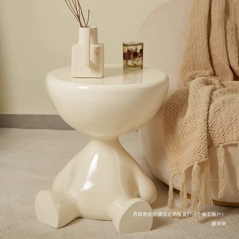 1 Cream Wind Creative Move Camellia Shop Room Sofa Sofa Small House -type house bedroom bedside small table