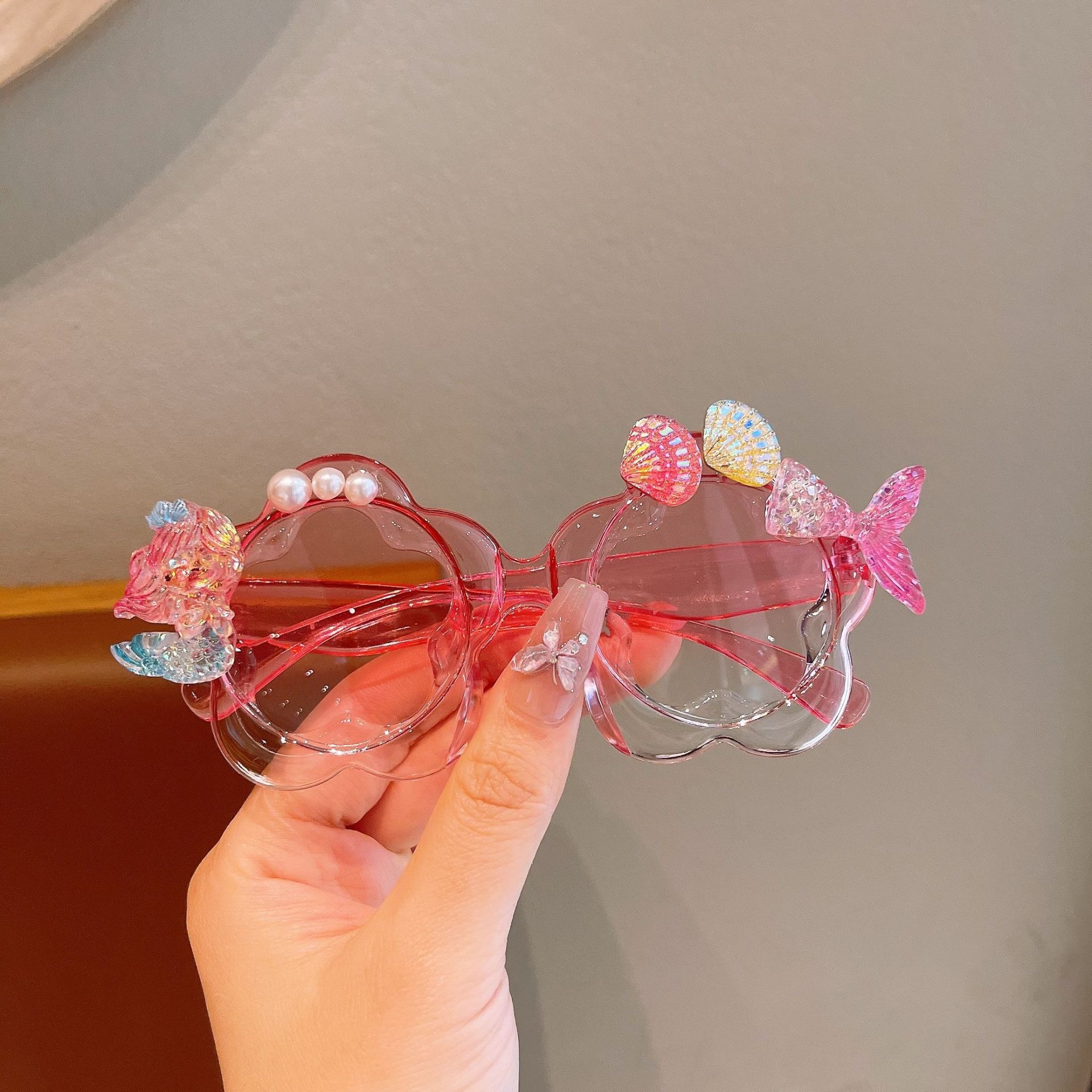 Gfas de sol para niños lindas gafas de protección solar Koolomi, gafas de sol de moda para niñas, nuevas gafas para bebés
