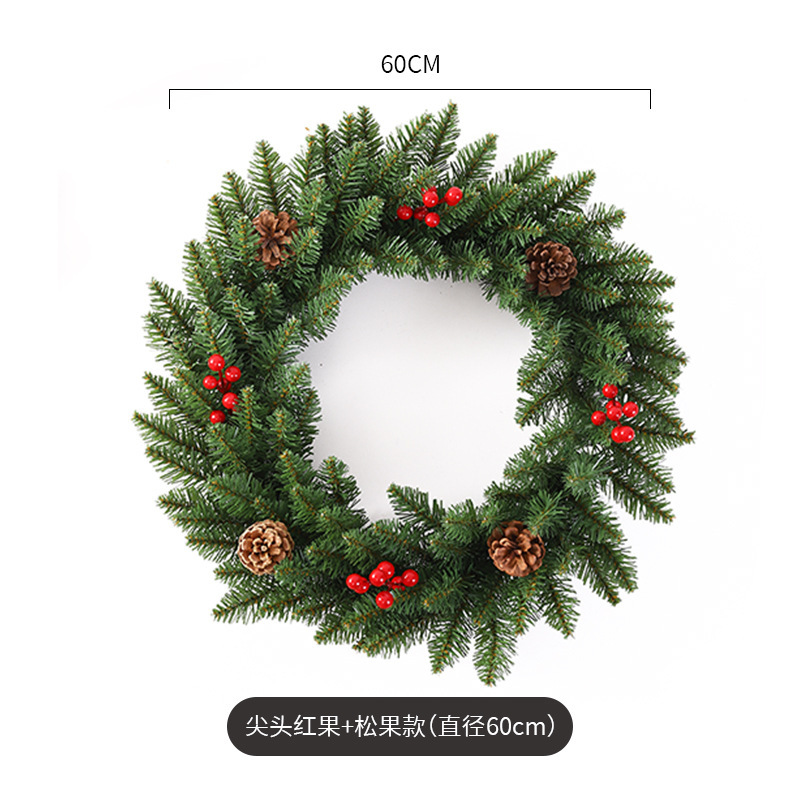 アマゾンで人気のクリスマス造花リース、40/50/60cmのクリスマスリース飾り、シーン装飾|undefined