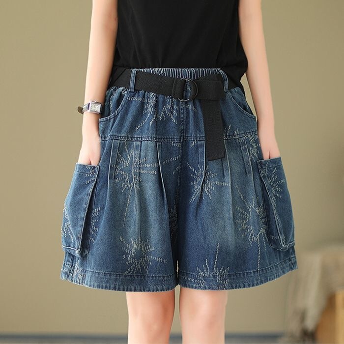 Women's Summer Jeans for Petite Figures, Loose Fit, Slimming, 2025 New Style, Casual Elastic Waist Harem Pants