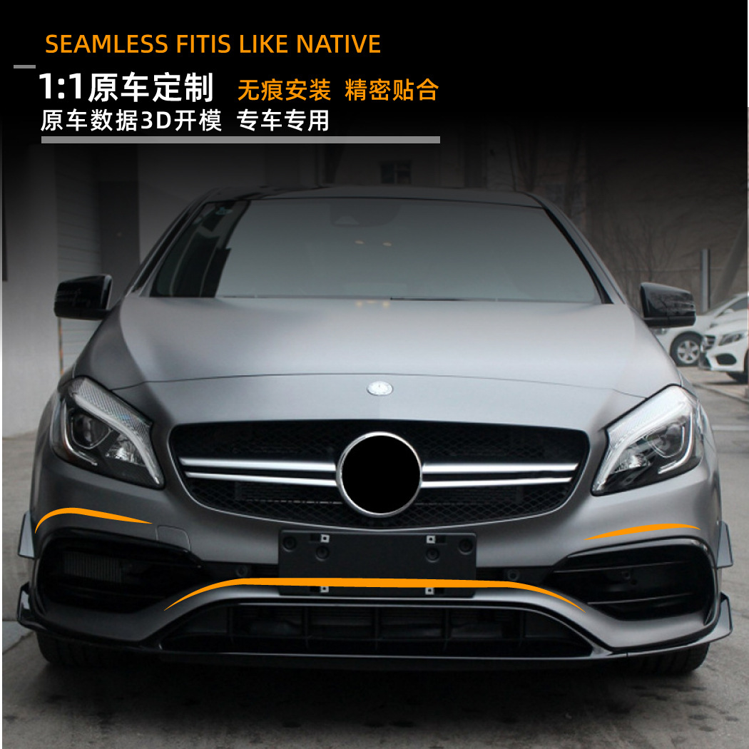 Canards y Labio Delantero de Coche para Mercedes-Benz Clase A W176 AMG Line ABS Decorativo