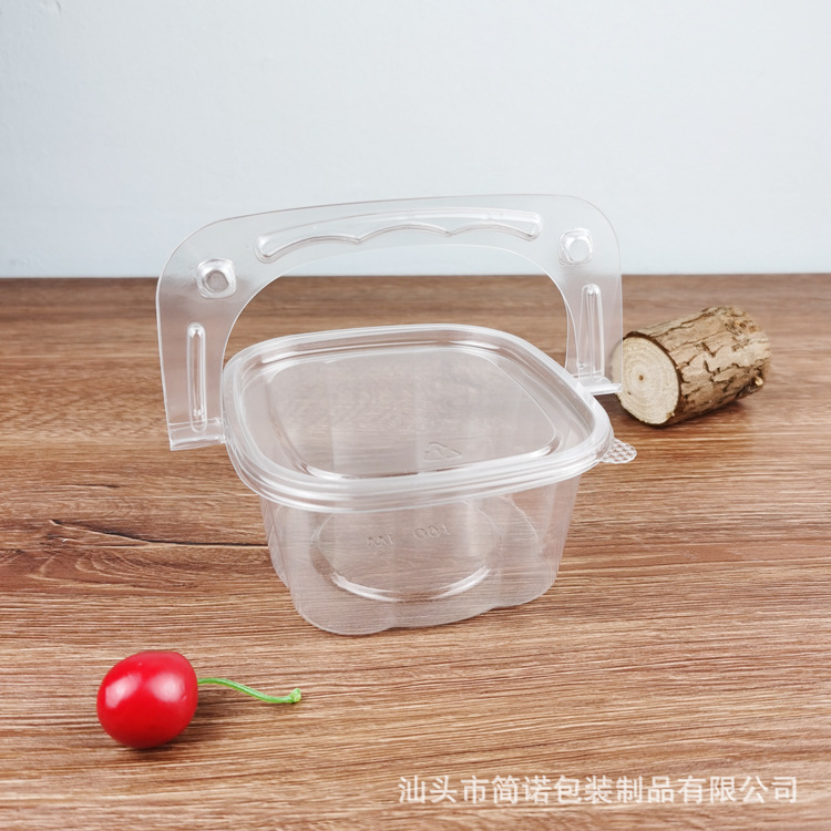 Blister portátil pequeña cesta de flores caja de pastel hornear 61 postre de cumpleaños mousse de múltiples capas embalaje transparente con tapa