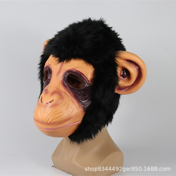 Pequeño gorila máscara mono sombrerería grandes orejas mono gorila divertido de Halloween lindo accesorios de rendimiento