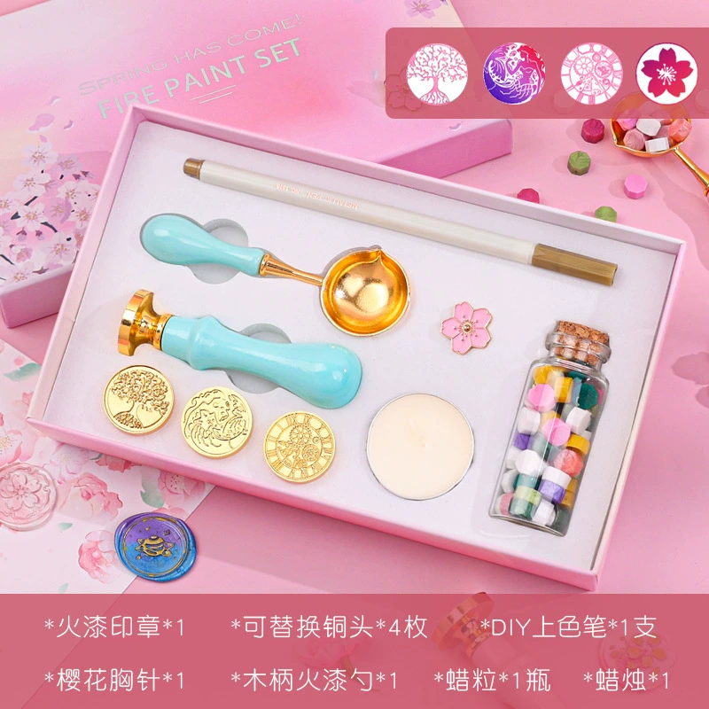 Set for students, creative seal, gift box, 9 pieces, Birthday gift
