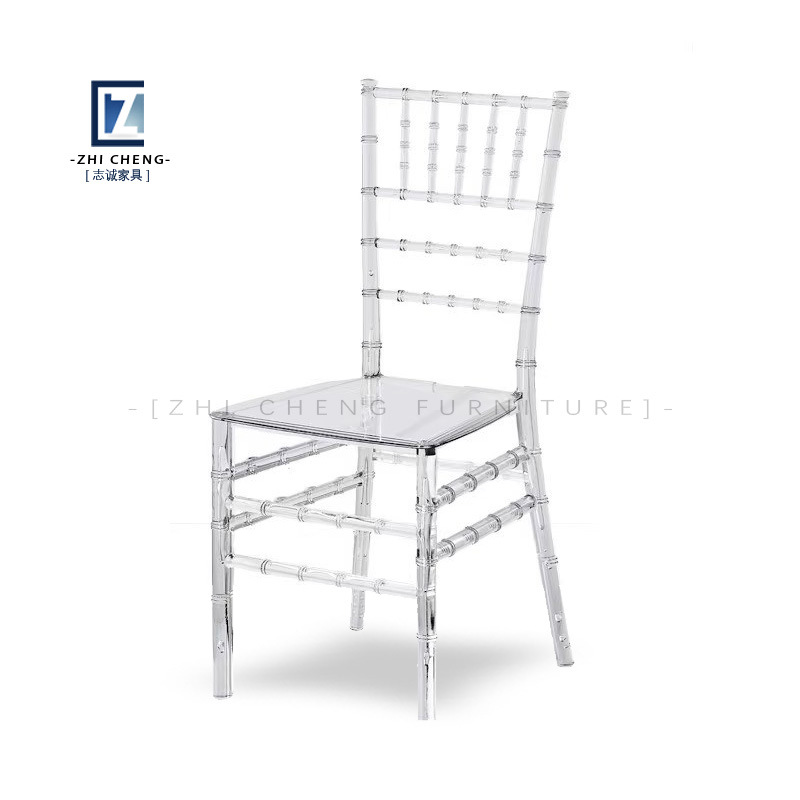 Sillas de cristal PC sillas transparentes sillas de plástico PP sillas acrílicas sillas de comedor sillas de boda sillas de bambú fábrica de Foshan