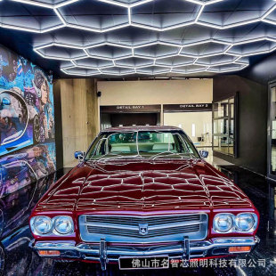 Led Honeycomb Light for Car Wash Room 220V Cross-Border Waterproof and Dustproof Car Beauty Shop High-Brightness Lighting 14 Holes