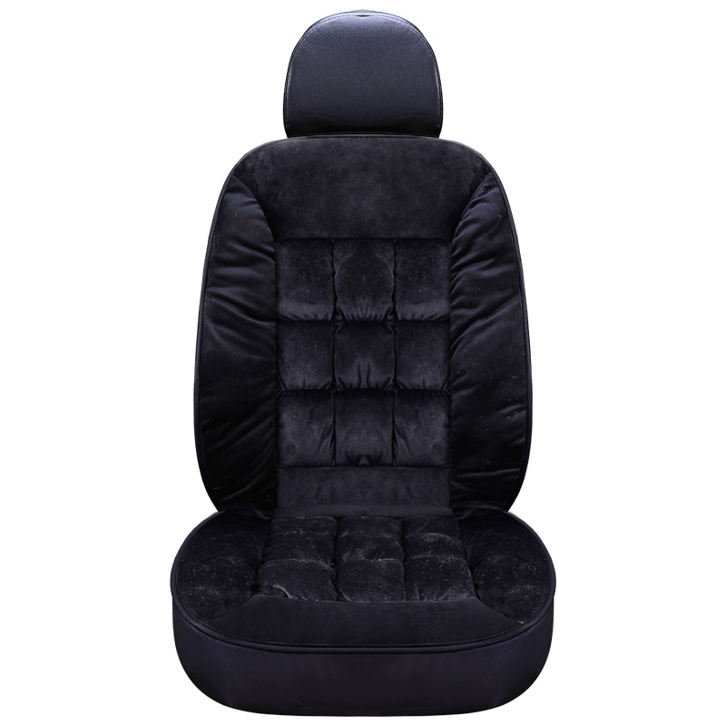 Qìchē – Winter Warm Plush Wool pad - mysterious-black-single-seat