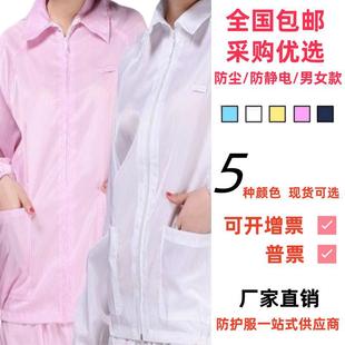 Two-Piece Suit Factory Anti-Static Clothing Men's Workwear Spray Painting Dustproof Workshop Full-Body Protective Cleanroom Suit Women