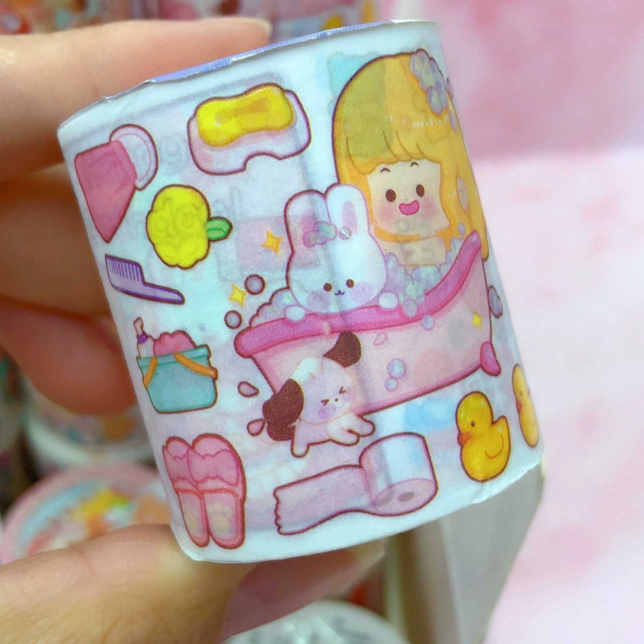 Милая экологичная резинка для волос, наклейка, украшения, 4,2 см