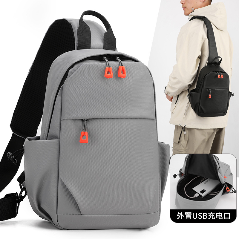 Bolso de pecho Bolso de mano para hombre nuevo transfronterizo Bolso de mensajero de ciclismo deportivo casual Bolso de hombro simple de moda coreana