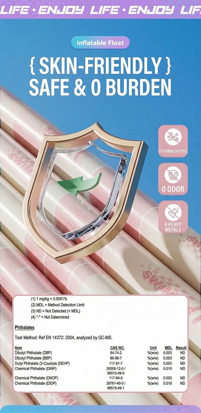 Cartoon Macaron Three-tube Inflatable Pool Hammock Water Raft_voghion.com