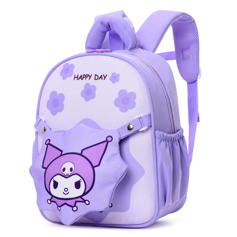 Cartoon school bag, card holder, removable set for men and women for early age, cute backpack, spine protection, for teenagers