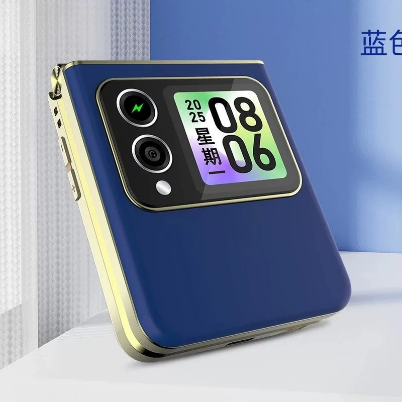 Folding mobile phone for elderly for students, 4G, G5, 5G, support function for all network communication standards, sound system