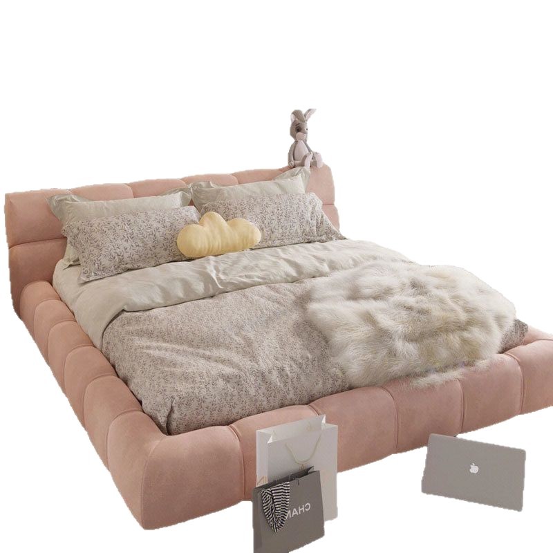 Cama de tela nórdica moderna y simple Xinsheng Hongmao ins cama de aire de crema doble cama red principal cama queen