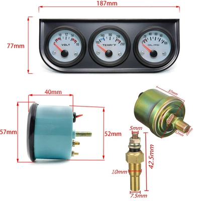 modified car meter black: automobile instrument