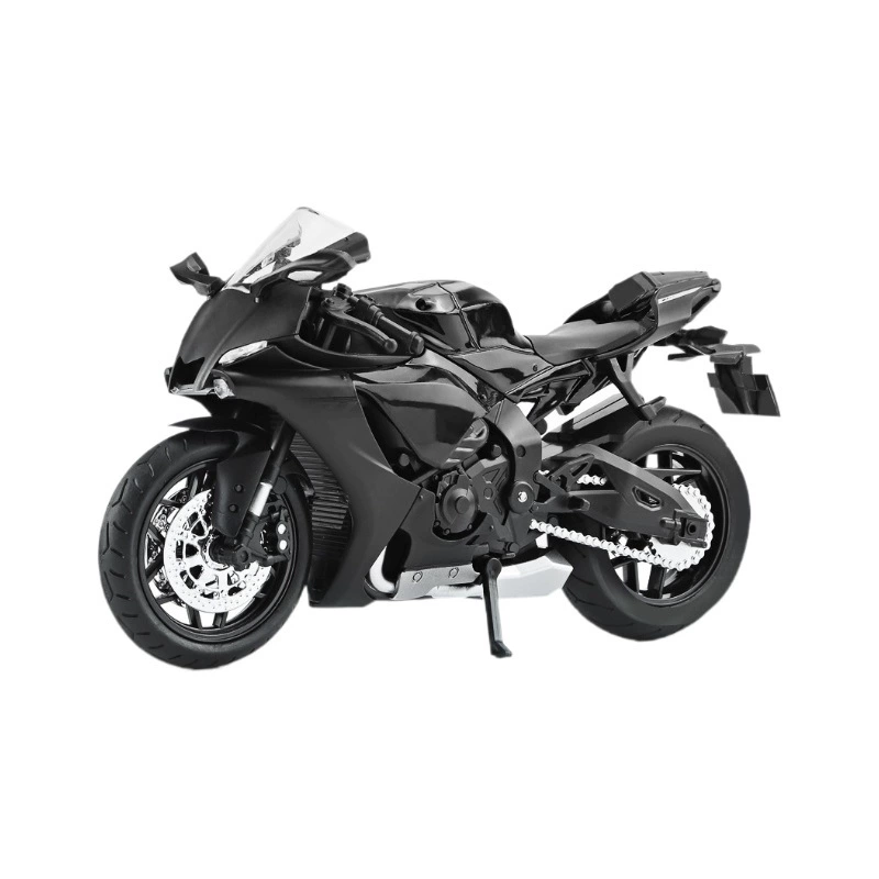 Yamaha, металлический мотоцикл, реалистичная минифигура, игрушка, масштаб 1:12, амортизатор