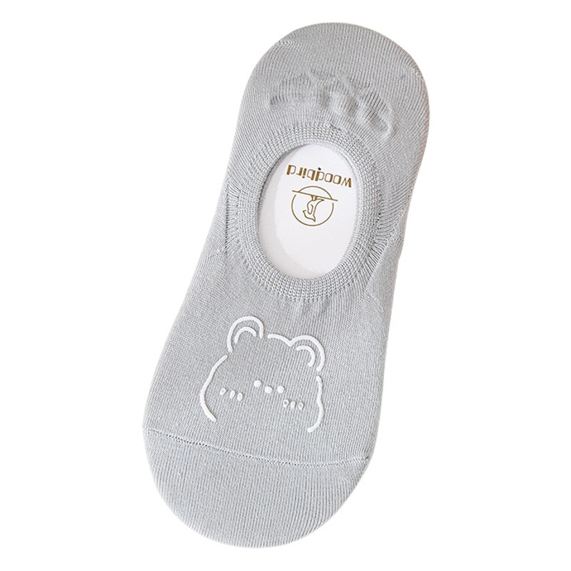 Calcetines de algodón de estilo japonés para mujer Calcetines transpirables delgados de primavera y verano calcetines de estudiante oso creativo entrega de fábrica