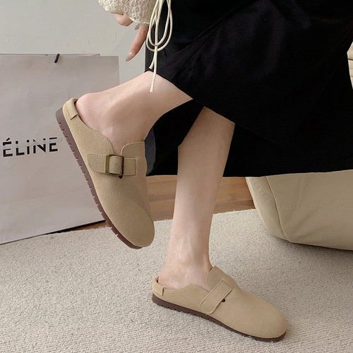 Internet celebrity non-slip super hot matching skirt Baotou slippers for women summer 2024 new beach small fragrance Birkenstock slippers