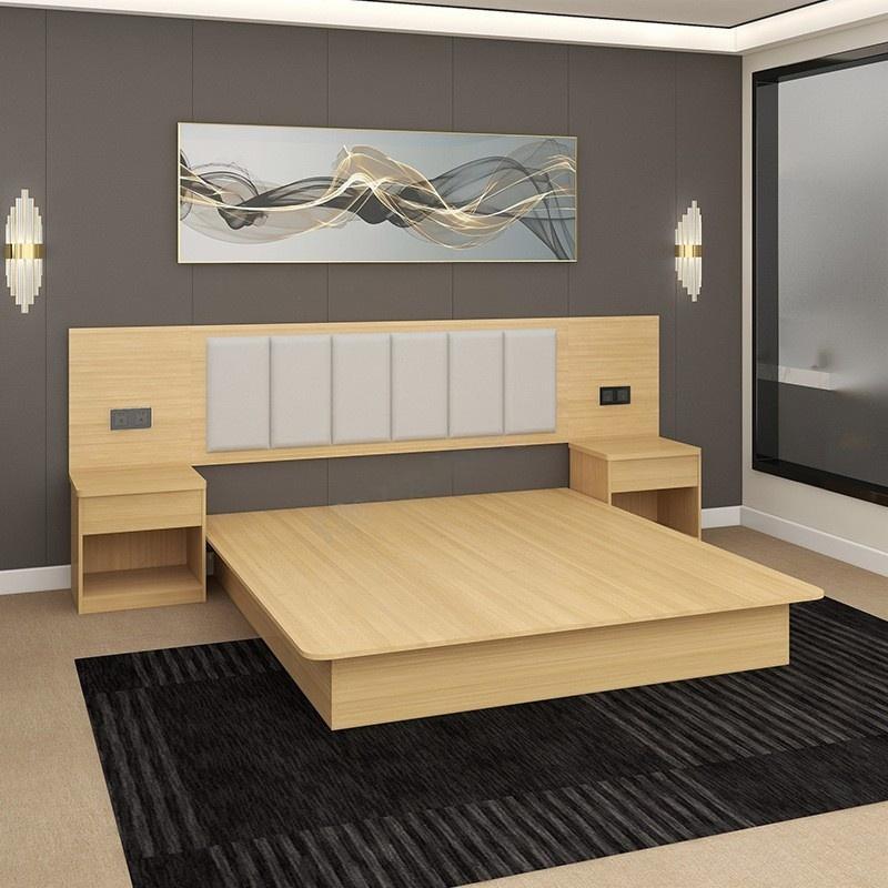 Camas específicas para hoteles, habitaciones tipo apartamento para pensiones, camas individuales y dobles, muebles de hotel de estilo moderno minimalista, juego completo para habitación estándar