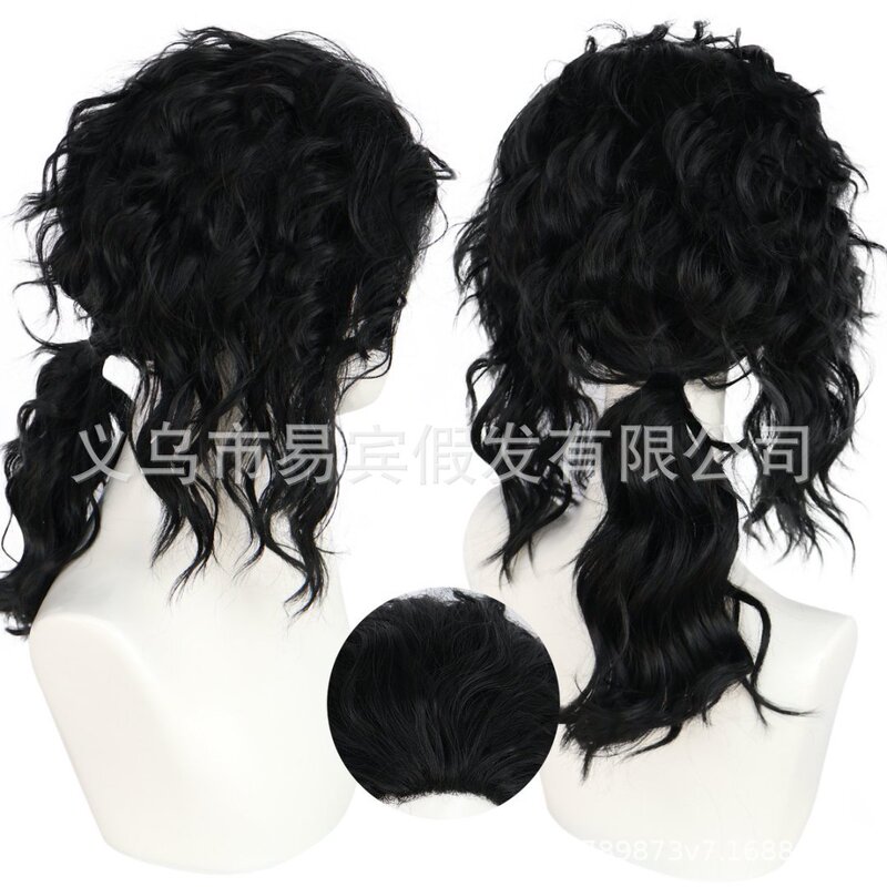 Michael Jackson Mj Stage Performance Black High-Temperature Synthetic Curly Hair Halloween Cosplay Wig Wholesale from Manufacturer Michael Jackson Mj Stage Performance Black High-Temperature Synthetic Curly Hair Halloween Cosplay Wig Wholesale from Manufacturer