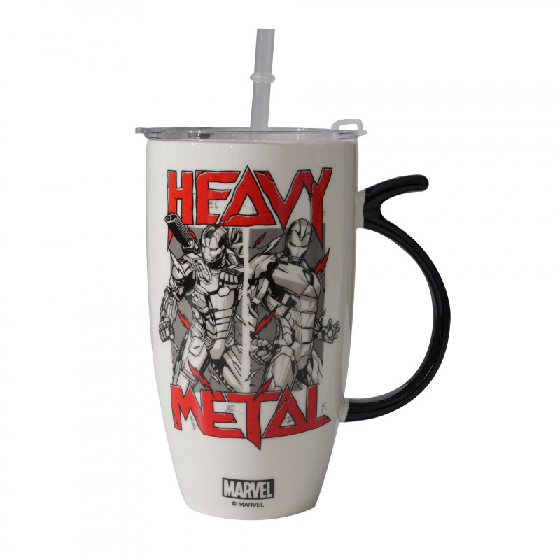 Marvel autorizado auténtico de gran capacidad marca tazas de cerámica pareja para hombres y mujeres adorables tazas de agua de leche de desayuno casual