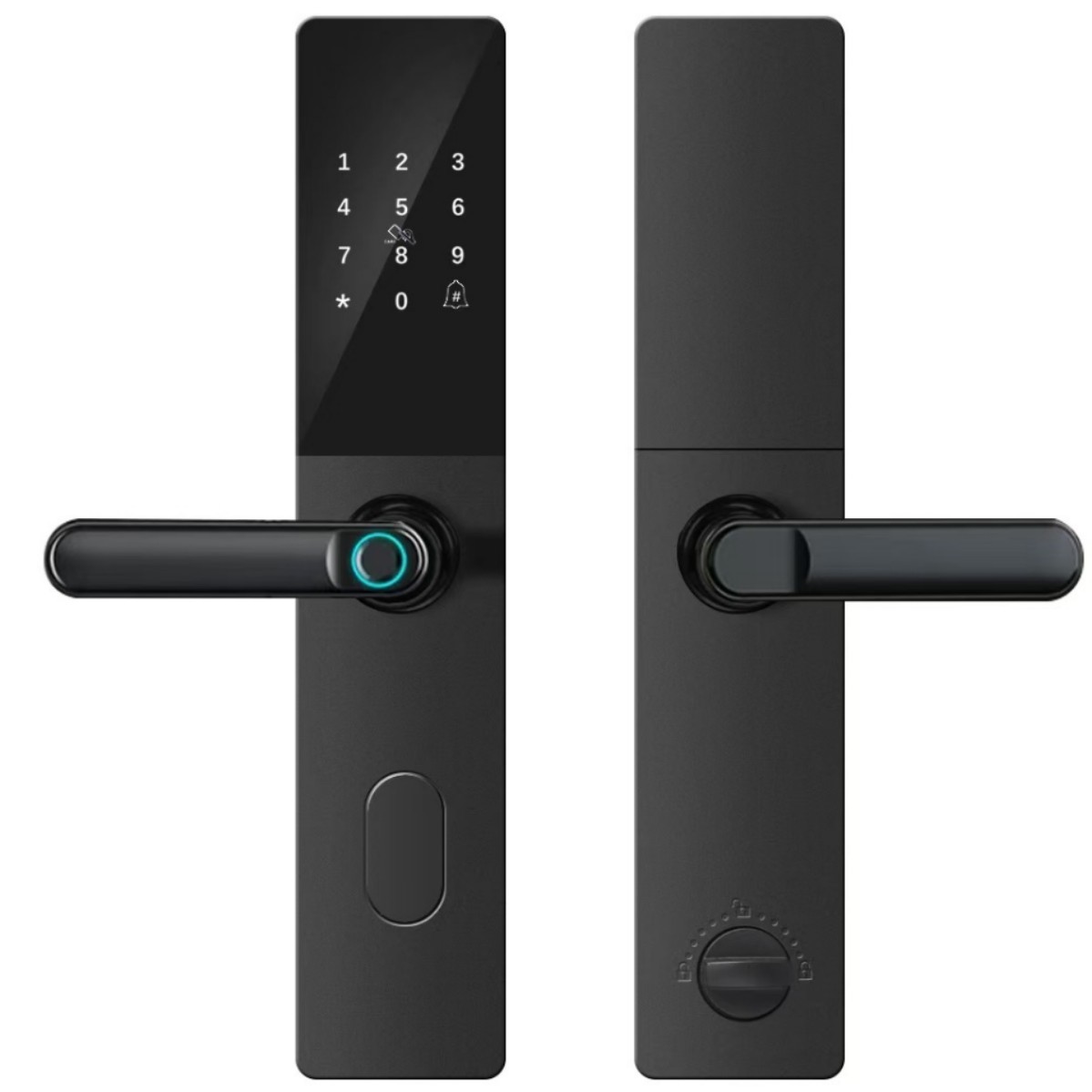 Cerradura de huellas dactilares puerta de seguridad del hogar cerradura electrónica de puerta de entrada semiconductor reconocimiento de huellas dactilares apartamento hotel contraseña cerradura inteligente