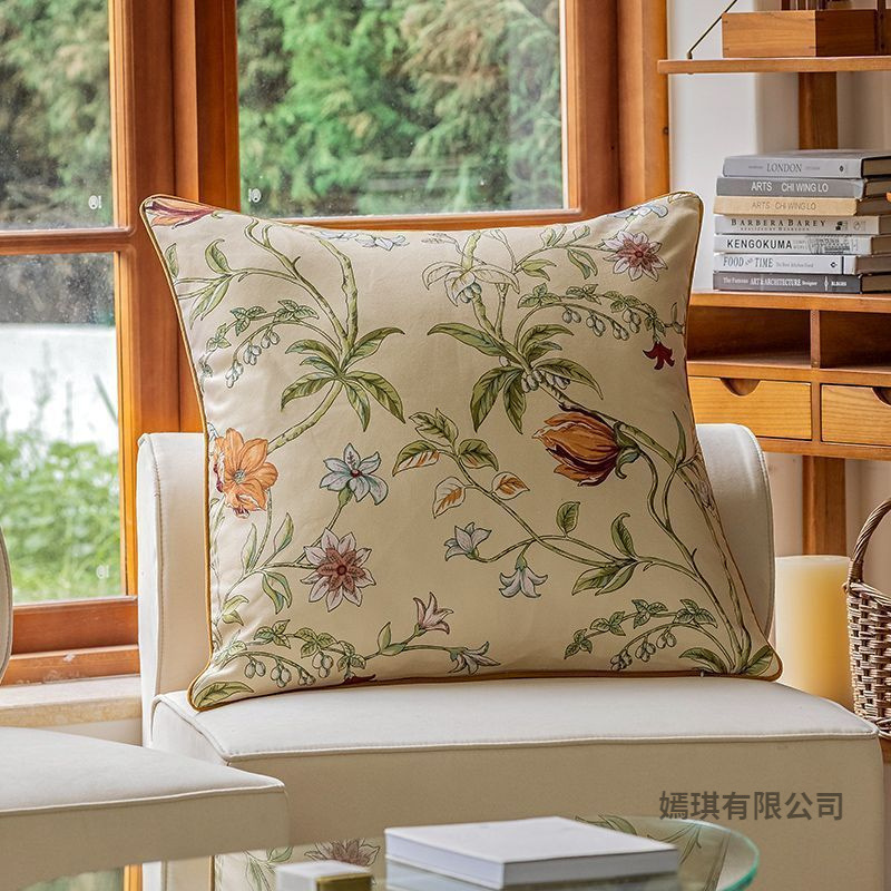 抱枕沙发客厅轻奢高级感靠垫靠枕床头大靠背正方形抱枕套不含芯|ms