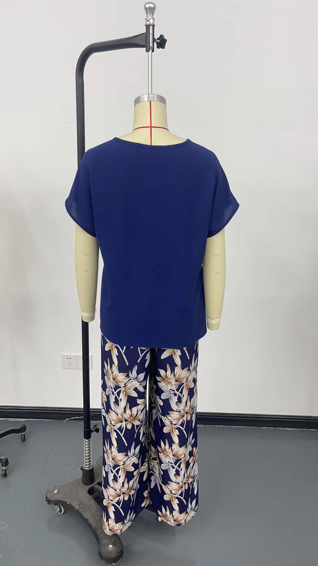 Summer Two Piece Suit Women All Matching Loose Pullover Printing Crew Neck Casual Suit Women
