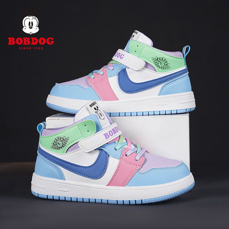 Babu Bean zapatos para niños otoño y invierno 2025 nuevo cuero impermeable zapatos de skate de alto rendimiento y zapatos deportivos de algodón para niños