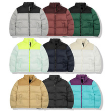 2019秋冬立领棉衣学生情侣撞色拼接时尚潮流羽绒棉服连帽潮牌外套