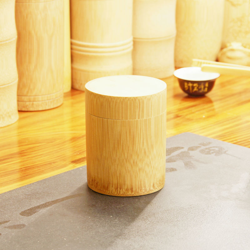 ポータブル茶葉缶密封缶旅行元生態竹製貯蔵缶茶缶彫刻茶桶特色竹工芸品|undefined