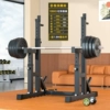 Upgraded black one-piece squat rack + 100kg environmentally friendly barbell
