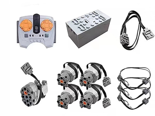 MOC Technology PF Accessories Brick Motor M Motor Battery Box Receiver Switch Train Motor Compatible with LEGO