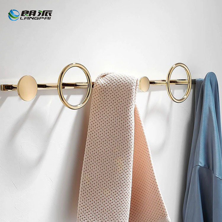 全铜轻奢壁挂式挂衣钩简约家用排钩衣架衣服挂钩墙上免打孔收纳