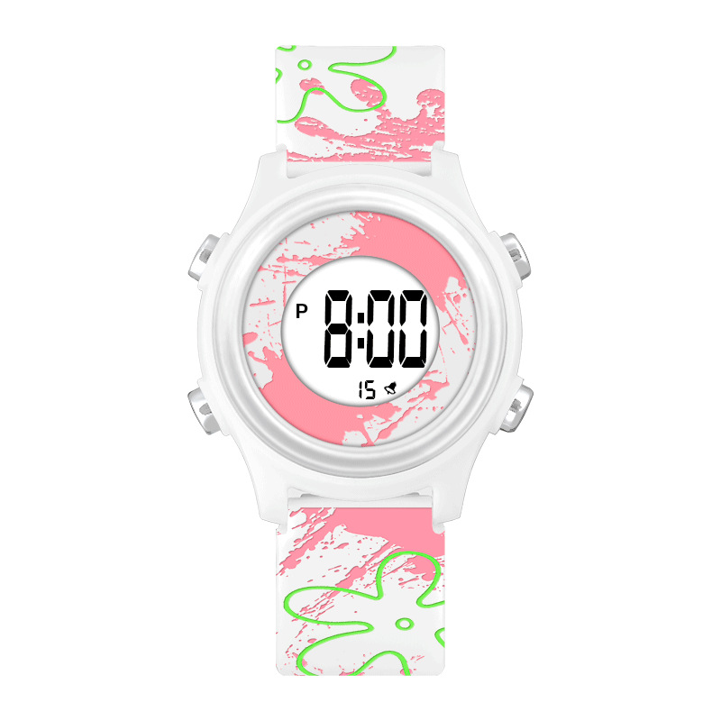 Moda campus macaron estudiante reloj electrónico alarma luminosa multifunción sincronización reloj electrónico al por mayor