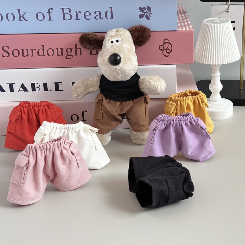 Work Pants for Dressing up Plush Dog Dolls, Suitable for 17cm Labubu Shorts