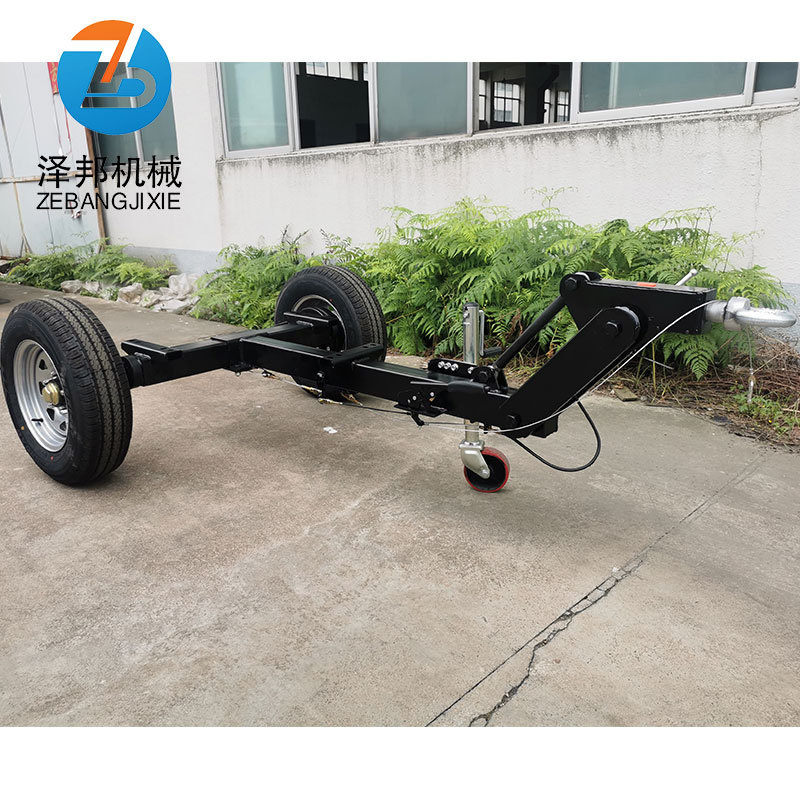 两轮撞击刹牵引拖车后桥发电机组橡胶扭力轴水泵拖车车轴底盘厂家