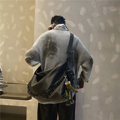 潮牌斜めショルダーバッグ女性日系工装バッグ斜めがけショルダーバッグファッション大容量男性ショルダーバッグカジュアル郵便バッグ