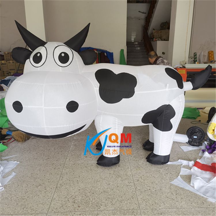 充气奶牛卡通气模仿真动物卡通固定行走奶粉吉祥物牛活动广告卡通