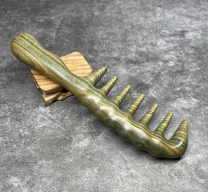 绿檀长把按摩梳