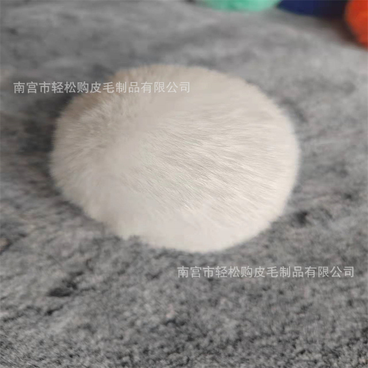 Flat rubber band rabbit fur ball 8.5cm luggage accessories fake fur ball 8cm pendant DIY imitation rabbit fur ball 8cm Flat rubber band rabbit fur ball 8.5cm luggage accessories fake fur ball 8cm pendant DIY imitation rabbit fur ball 8cm