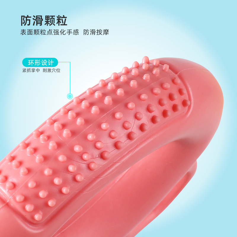 En stock entrenador de dedos para terapia física, anillo de agarre con puntos de masaje, fortalecedor de cinco dedos