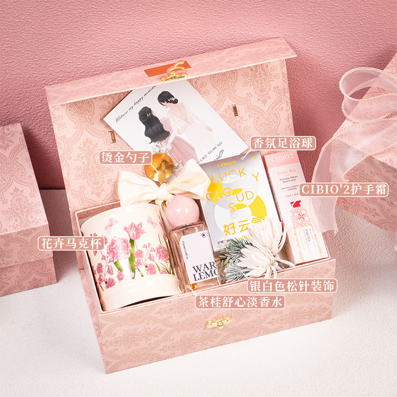 女性のブライズメイドの結婚式の記念品、親友への高級で実用的なギフト、ニッチな高級結婚披露宴のお返しギフト、ポータブルギフトボックス|undefined