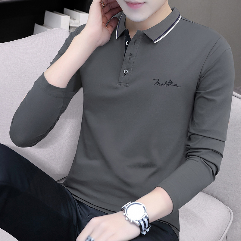 Men's Long Sleeve Polo Shirt Men's Lapel T-Shirt Base Shirt Men's Shirt T-Shirt Top Paul Men's Clothing Wholesale Men's Long Sleeve Polo Shirt Men's Lapel T-Shirt Base Shirt Men's Shirt T-Shirt Top Paul Men's Clothing Wholesale